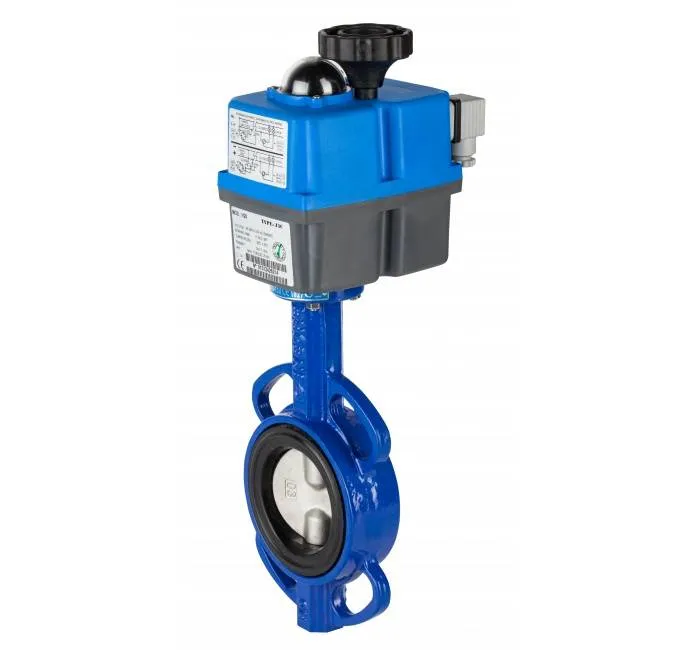 Robinet fluture, tip wafer, flanse ANSI 150 si PN10/16, act. electric