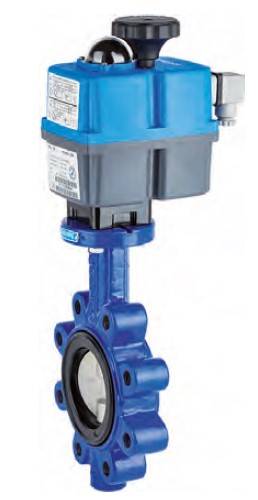 Robinet fluture, tip lug, flanse, actuator electric