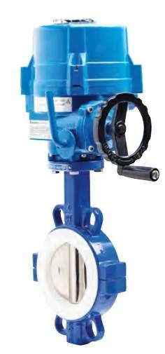Robinet fluture, tip wafer, flanse ANSI 150 si PN10/16, act. electric