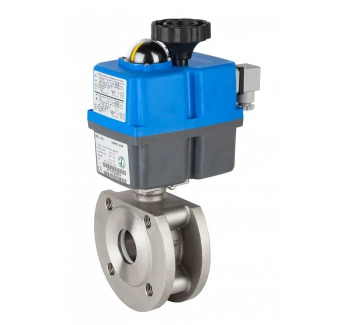Robinet cu bila, tip wafer, flanse PN16, act. electric