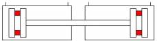 Cilindru compact tandem fata in fata, filet tija exterior