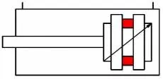 Cilindru standard dubla actiune magnetic cu amortizare, piston 100 mm, cursa 130 mm