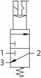 Robinet electric 3/2 cu bobina 24V DC, 2.5 W, intrare / iesire G 3/8&QUOT;, exhaustare G 1/2&QUOT;, seria Future