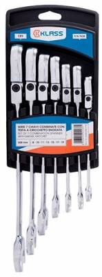 Set 7 chei combinate cu clichet pivotant CR-V