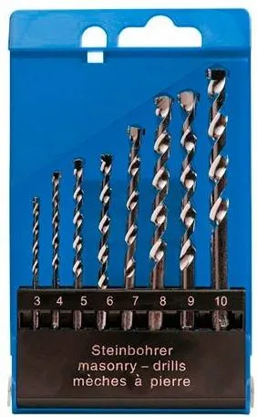 Set 8 burghie pentru granit DIN 8039