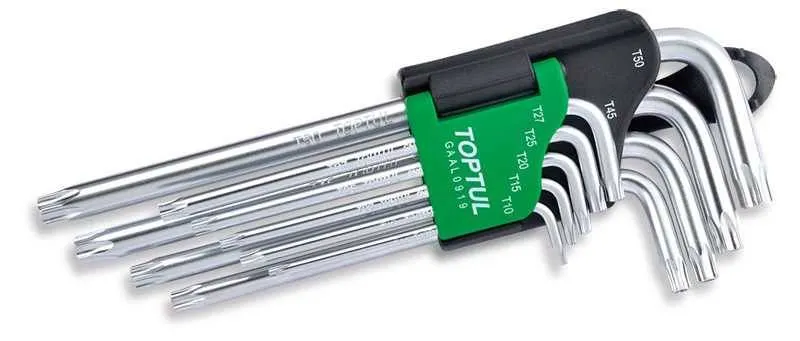 Set cu 9 chei imbus torx lungi, SNCM + V - Top quality