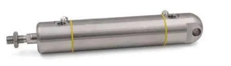 Cilindri rotunzi din INOX, dubla actiune, magnetic, cu amortizare si articulatie tata