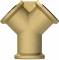 Conector Y cu 3 filete interioare G 3/8&QUOT;, alama