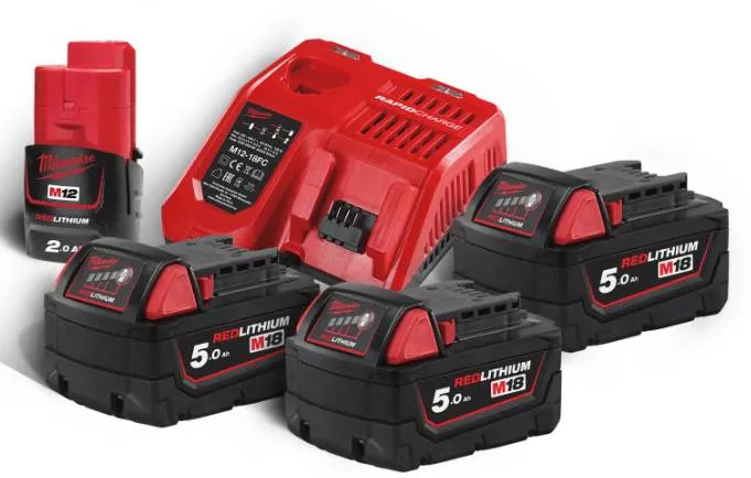 Set acumulatori M18 5.0 Ah, 3 acumulatoare- M18 NRG