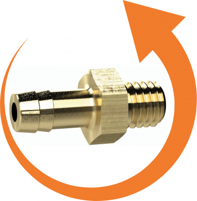 Adaptor furtun 6 mm cu filet exterior G 1/4&QUOT; stanga, alama