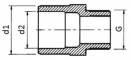 Adaptor, conexiune prin lipire si filet exterior G 1 1/2&QUOT;, 50-40 mm, PVC-U