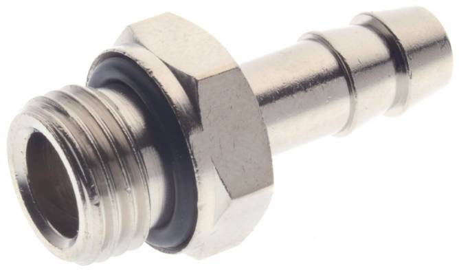 Adaptor furtun 14 mm cu filet exterior G 1/2&QUOT; etansat cu O-ring, alama nichelata
