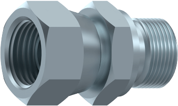 Adaptor hidraulic rotativ cu filet interior-exterior 60°, 1 1/2&QUOT; BSP