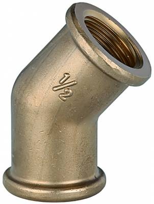 Conector 45° cu filete interioare G 1&QUOT;, alama