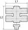 Ramificator T triplu push-in cu filet cilindric exterior si O-ring, seria standard, G 1/2&QUOT; - 12 mm
