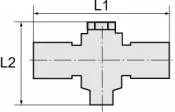 Ramificator T push-in cu filet cilindric exterior si O-ring, seria standard