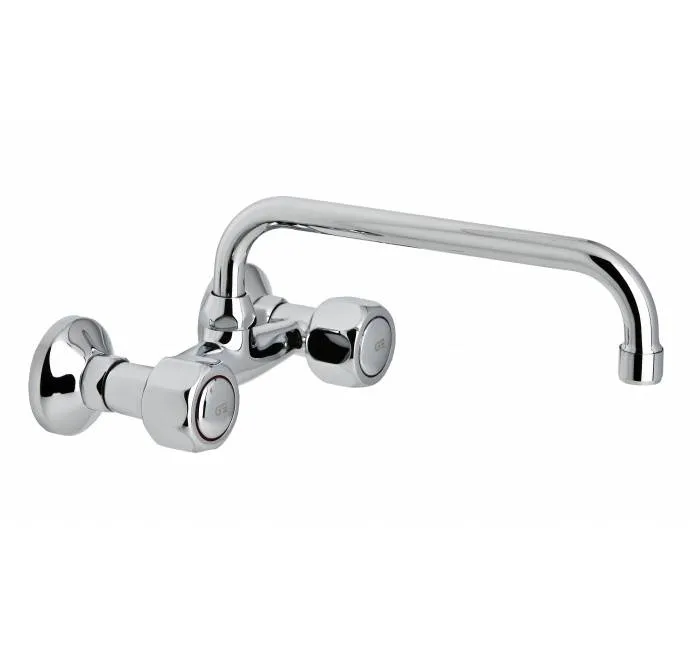 Baterie cu mixare pentru chiuveta si montaj perete - gat 24 cm