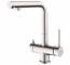 Baterie inox 3 cai cu mixare pentru chiuveta