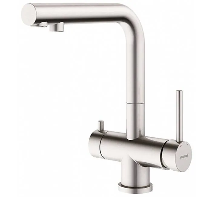 Baterie inox 3 cai cu mixare pentru chiuveta