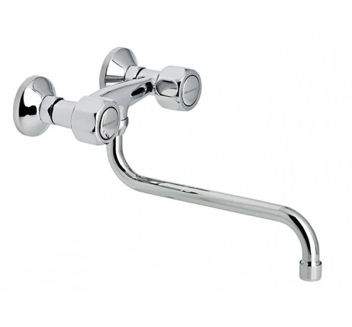Baterie gat 24cm cu mixare pentru chiuveta bucatarie - montaj perete
