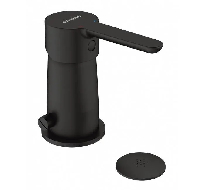 Baterie bideu cu divertor - negru mat