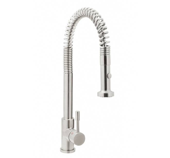 Baterie inox cu arc si dus extractibil