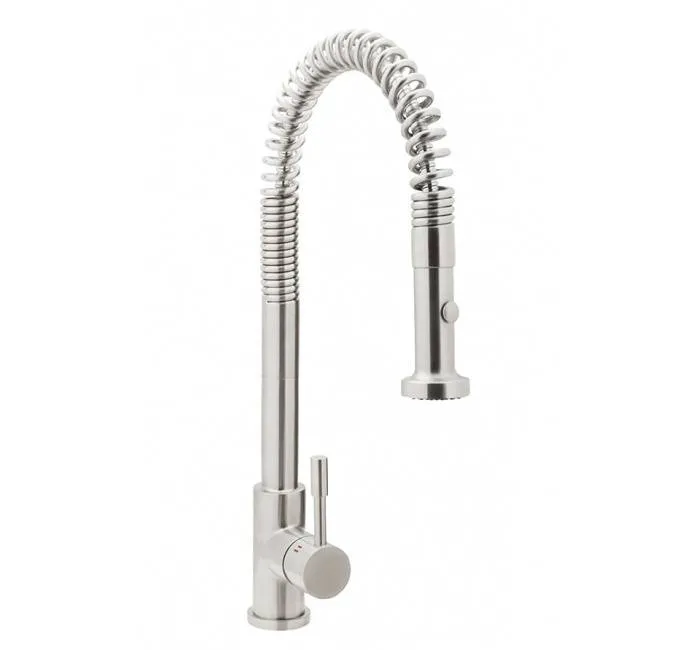 Baterie inox cu arc si dus extractibil