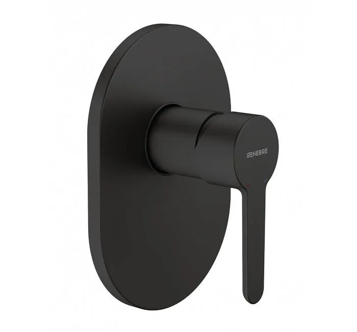 Baterie incastrata 2 pozitii cu divertor - negru mat