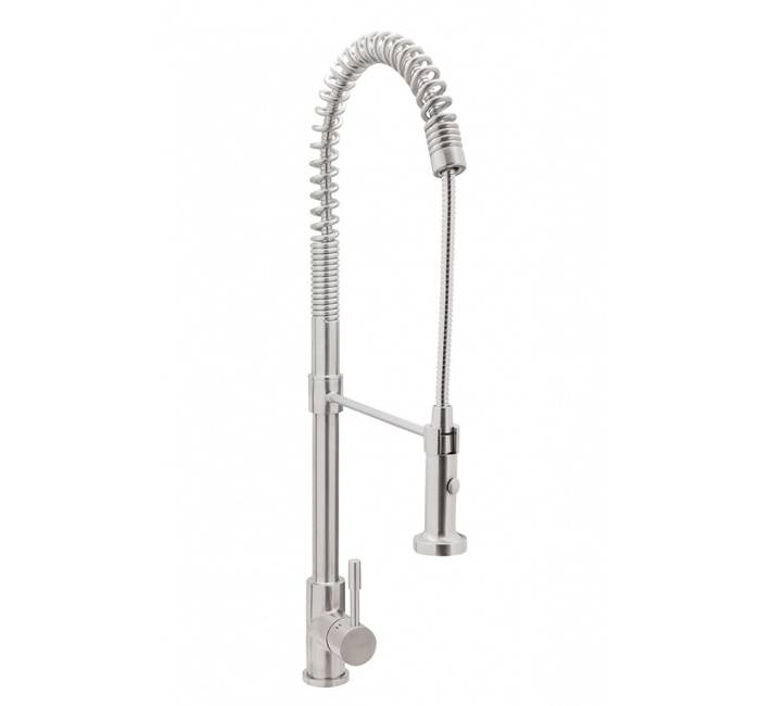 Baterie inox cu arc si dus extractibil