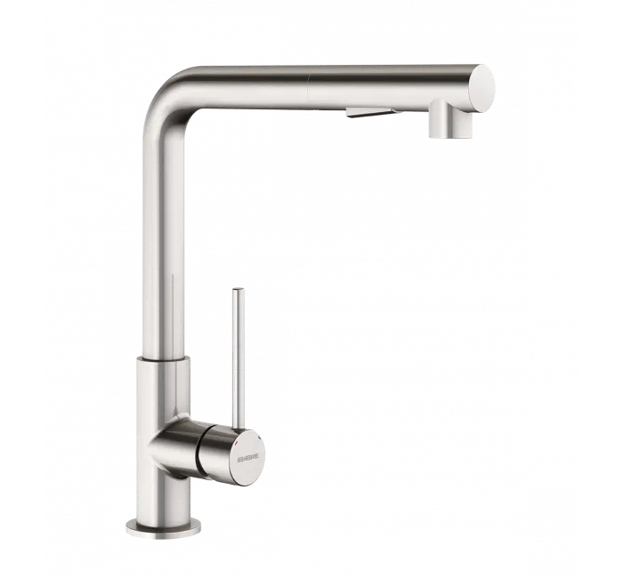 Baterie inox cu mixare si dus extractibil pentru bucatarie