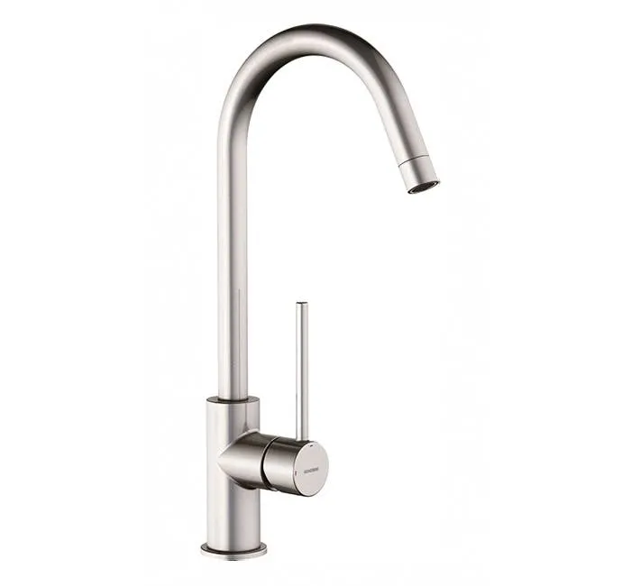 Baterie Inox monocomanda pentru chiuveta bucatarie - pornire apa rece (Cold start)