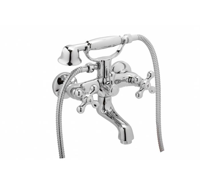 Baterie mixer pentru baie cu kit placata cu crom