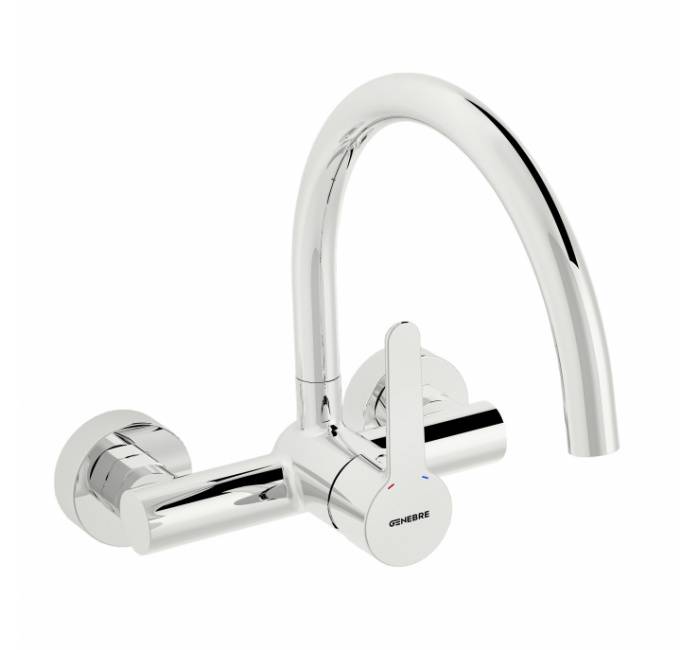 Baterie 15 cm cu mixare pentru bucatarie - montaj perete
