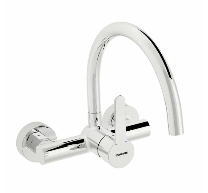 Baterie 15 cm cu mixare pentru bucatarie - montaj perete