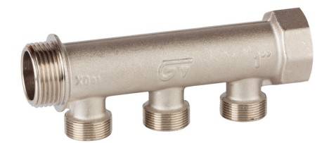 Bloc ramificator, filet G 1&QUOT;, filet lateral G 1/2&QUOT;, 3 ramificatii, max. 10 bar