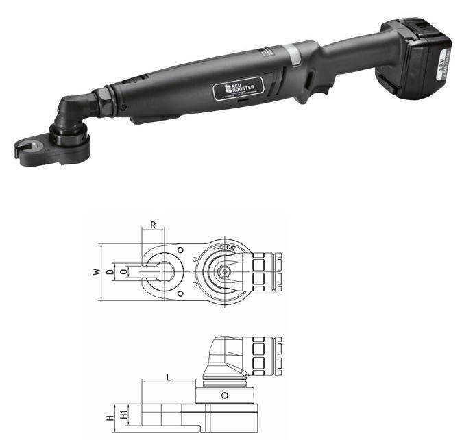 Cheie unghiulara cu cap decalat si baterie SW 14, 18V, 3-7 Nm - shut-off