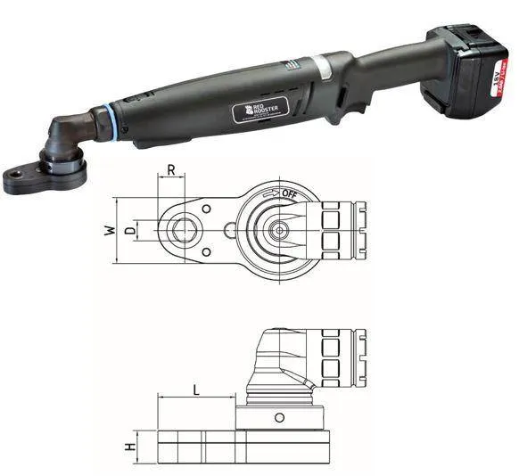Cheie unghiulara cu cap decalat si baterie SW 12, 18V, 5-13 Nm - shut-off