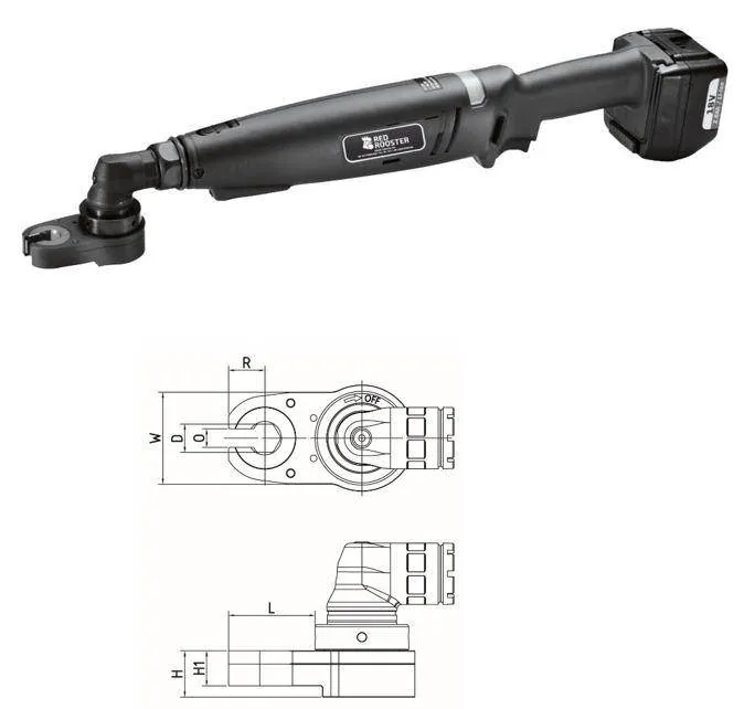 Cheie unghiulara cu cap decalat si baterie SW 13, 18V, 5-12 Nm - shut-off
