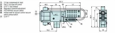 Generator cu control pneumatic al vacuumului si suflare