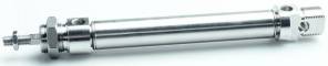 Micro cilindru inox dubla actiune magnetic, anti-rotatie cu tija hexagonala