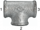 Conector T cu filete interioare Rp 2 1/2&QUOT;-Rp 2&QUOT;-Rp 2 1/2&QUOT;, din fonta maleabila