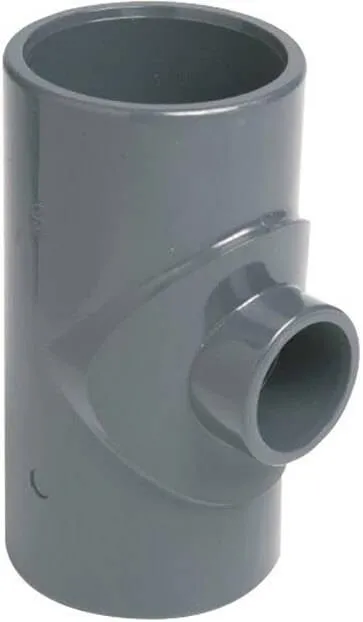 Conector T redus 90°, conexiuni prin lipire, PVC-U