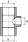 Conector T redus 90°, conexiuni prin lipire, 40x32 mm, PVC-U