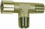 Conector T cu 2 filete exterioare R 3/8&QUOT; si 1 filet interior G 3/8&QUOT;, din alama nichelata