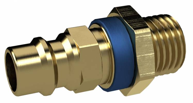 Cupla rapida tata ne-interschimbabila cu filet exterior G 3/8&QUOT;, albastru, DN 7,8