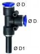 Cupla L-T push-in cu adaptor, egala sau redusa