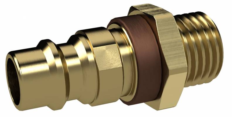 Cupla rapida tata ne-interschimbabila cu filet exterior G 3/8&QUOT;, maro, DN 7,8