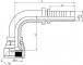 Cupla rotativa 90° cu filet interior JIC 37° 1 1/16&QUOT;-12h UNF, furtun DN 3/4&QUOT;