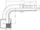 Cupla rotativa 90° cu filet interior ORFS 1&QUOT; 14h UNF, DN 5/8&QUOT;