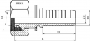 Cupla rotativa dreapta cu filet interior metric, Ø 20S, 30x2, DN 5/8&QUOT;